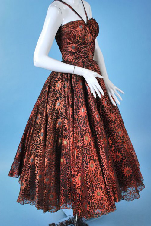 Vintage 1950s Glamorous Traina-Norell Party Dress