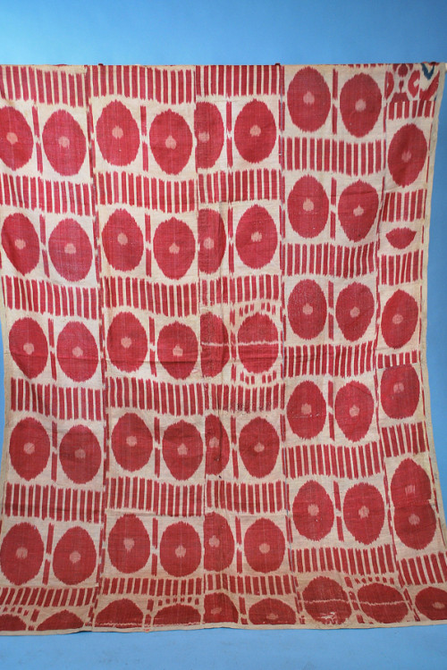 Antique 19th Century Central Asian Ikat Large Panel