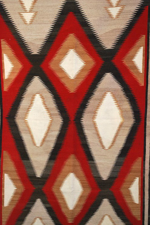 Antique 1920s Fine Navajo Eye Dazzler Rug