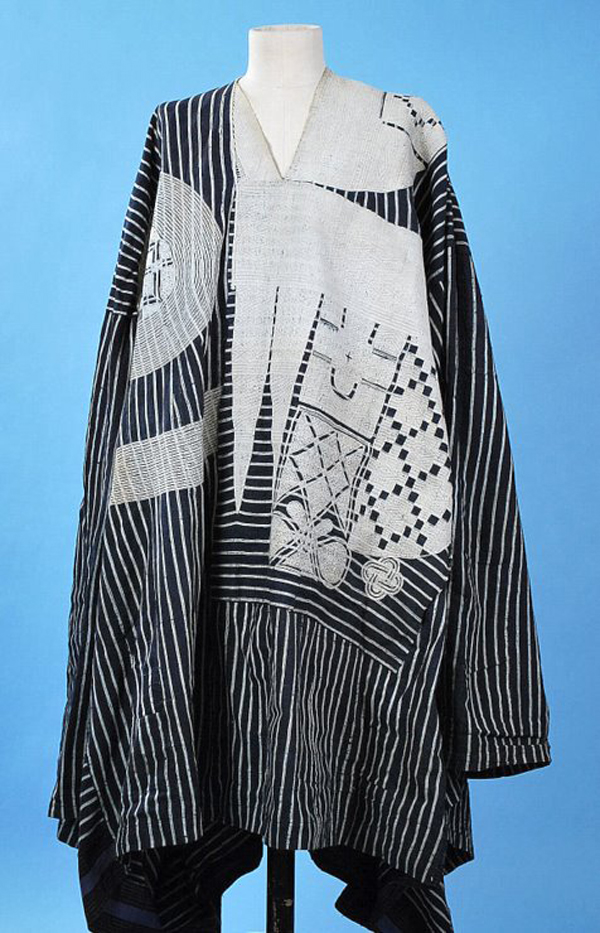 Vintage Indigo Cotton Stripe Baba Riga Nigerian RobeSOLD – CAROLYN ...