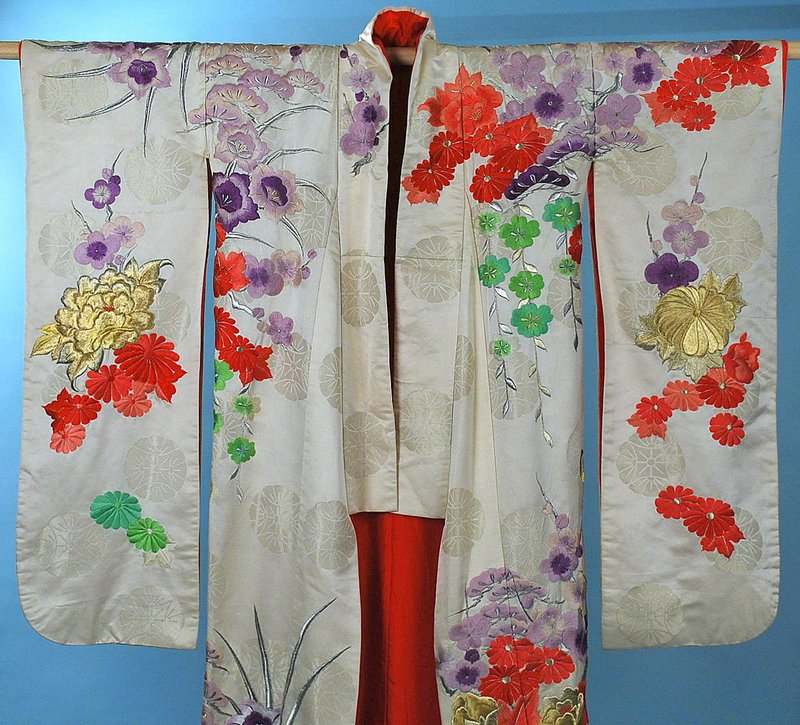 Vintage Japanese Formal Uchikake Wedding Kimono Dazzling EmbroiderySOLD ...