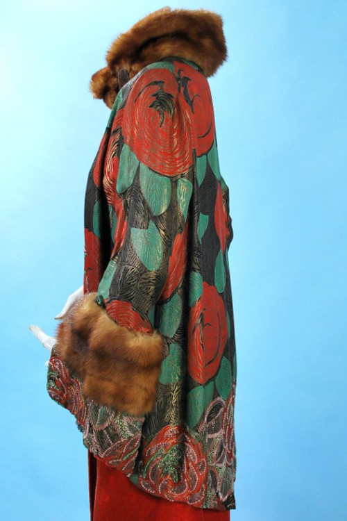 1920 Jenny French Couture Beaded Lamé Velvet Special Coat