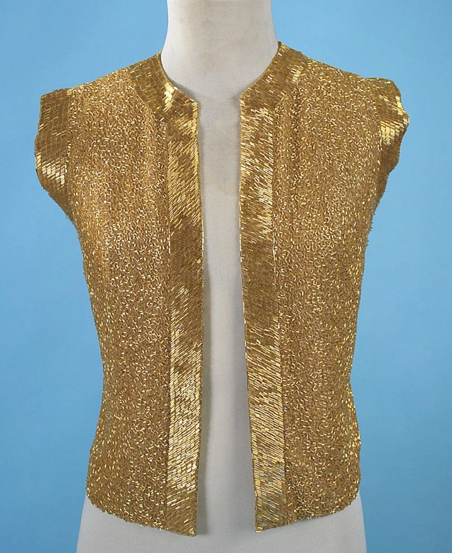 1960s Helen Rose Dazzling Gold Beaded Party Dress and JacketSOLD ...