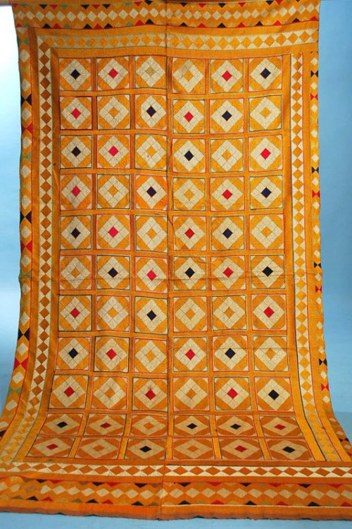 Antique Densely Embroidered Phulkari Bagh Wedding Textile Punjab